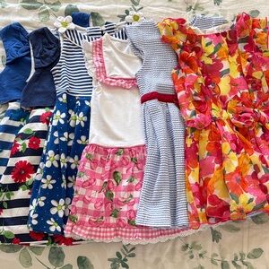 Mayoral girls 6 dress bundle Size 4 years floral stripe cherry